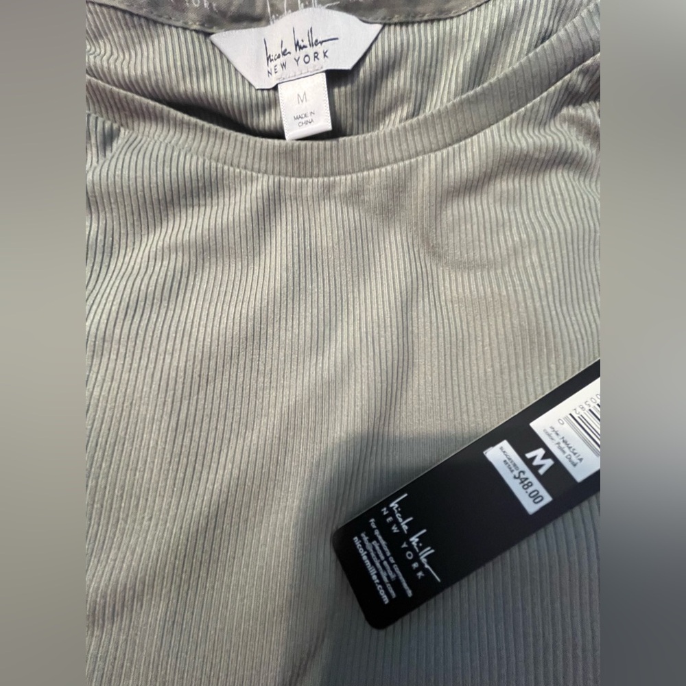 NWT NICOLE MILLER Green High Neck Tank and Pockets Pull on Pants Set Size - Picture 8 of 12